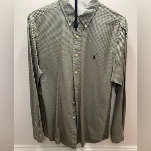 Green checkered Ralph Lauren Polo Button Down